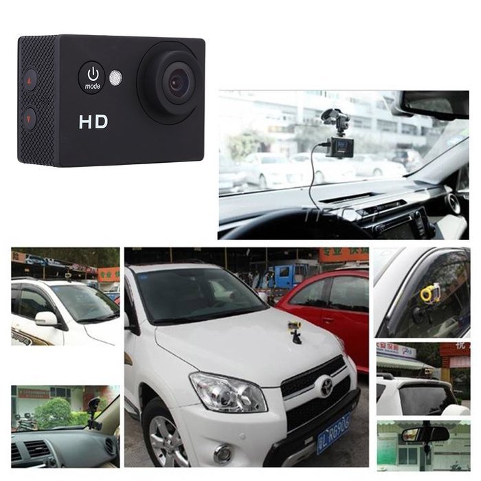 Andoer A7 HD 720P Sport Mini DV Action Camera 2.0" LCD 90&deg; Wide Angle Lens 30M Waterproof N47