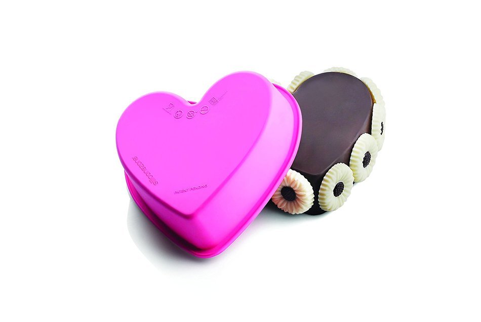 Siliconezone Piggy Collection 5.9" Non-Stick Mini Piggy Silicone Cake Mold, Pink N5