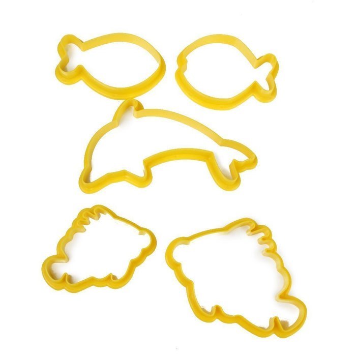Cookie Cutters - SODIAL(R)5pcs Sea Animal Pattern Fondant Cookie Cutters Different Size Random Color N2