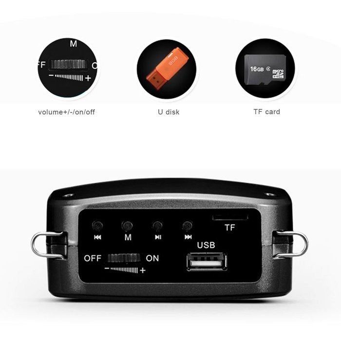 WinBridge WB003 High-Power 18W Portable PA Voice Amplifier with 7.4V/1200MAh Lithium Battery Suitable for Tour...