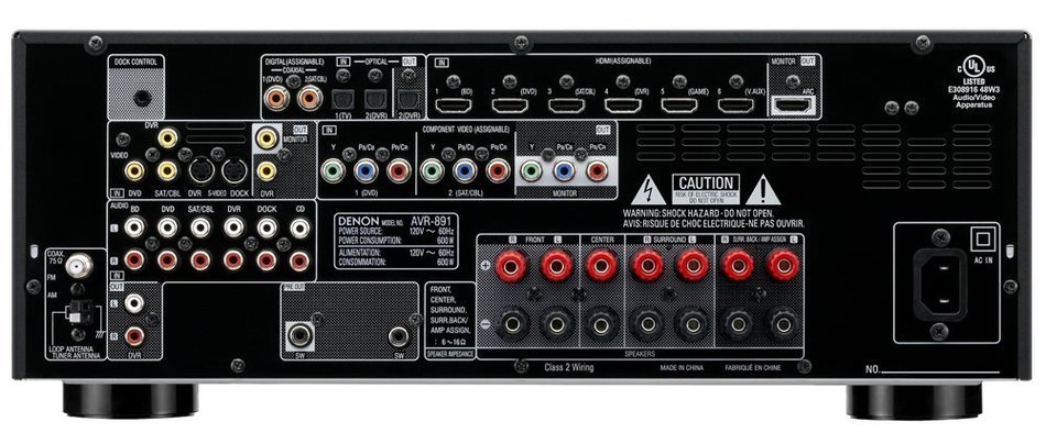 Denon AVR-891 7.1 Channel 135W AV 1.4 3D-Ready Receiver - Black