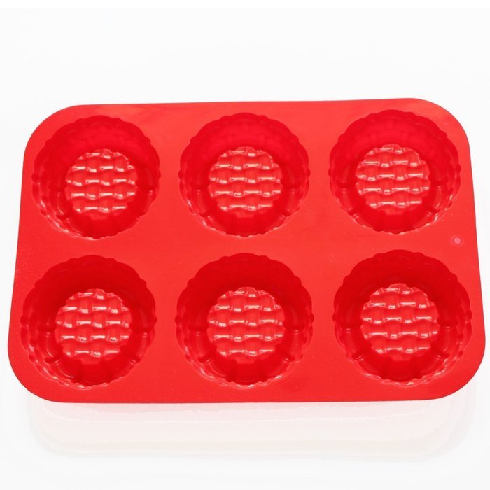 X-Haibei Shortcake Baskets Cake Pie Pan CupCake Muffin Jello Soap Silicone Mold Bakeware Tray N2