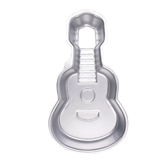 inkint Nonstick Aluminum Alloy Guitar Shape Cake Molds Novelty Cake Baking Pan Fondant Cake Shaping Mold Pan for... N4