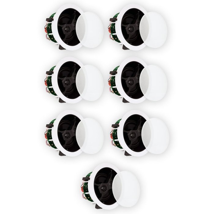 Theater Solutions TS650S In Ceiling 6.5" Stereo Speakers 2 Channel Each Home 7 Speaker Set 7TS650S