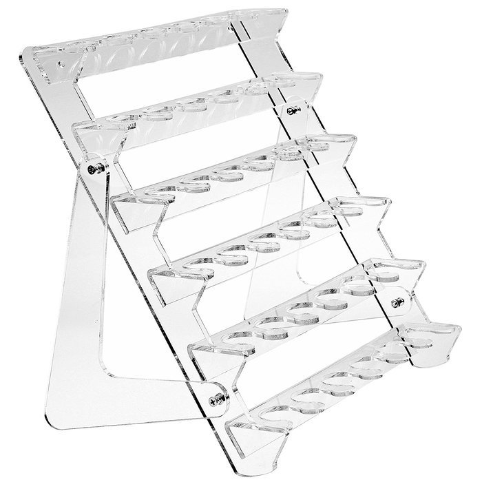 Modern Clear Acrylic 36 Nespresso Capsule Rack / Counter Top Coffee Pod Holder Display Stand - MyGift&reg; N3