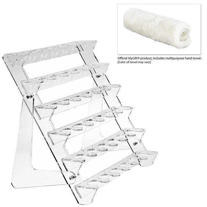 Modern Clear Acrylic 36 Nespresso Capsule Rack / Counter Top Coffee Pod Holder Display Stand - MyGift&reg; N4