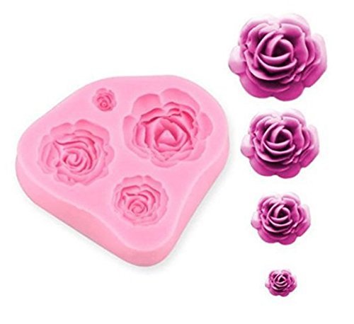 HUAL 4 Small Roses Modeling Bakeware Soap