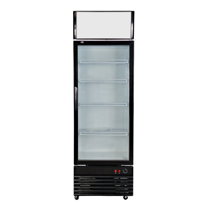 208L Glass Display Showcase Pull Door Commercial Refrigerator Beer Soda Beverages Merchandiser Upright Cooler... N6