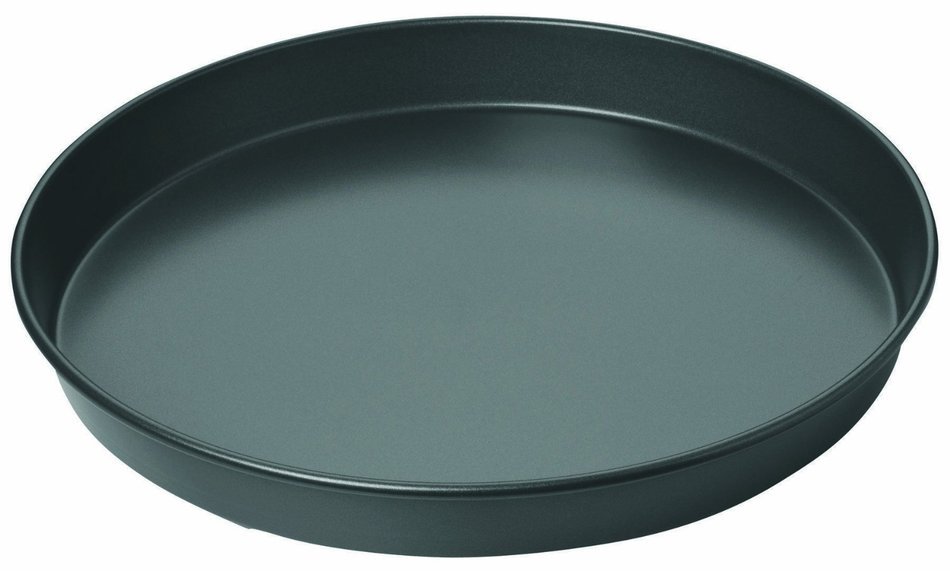 2 Packs Pizza Tray Pan Baking Platters Non-Stick Black Aluminum Alloy,1 Deep Dish,1 Shallow Dish,11" N2