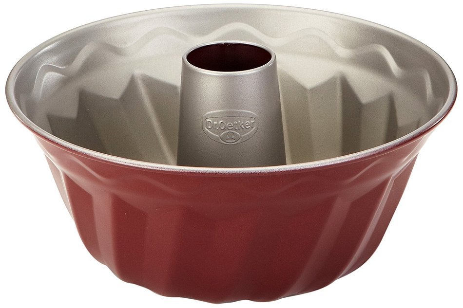 Dr.Oetker Kugelhopf Tin "Back-Liebe" O8.66", Red-Silver