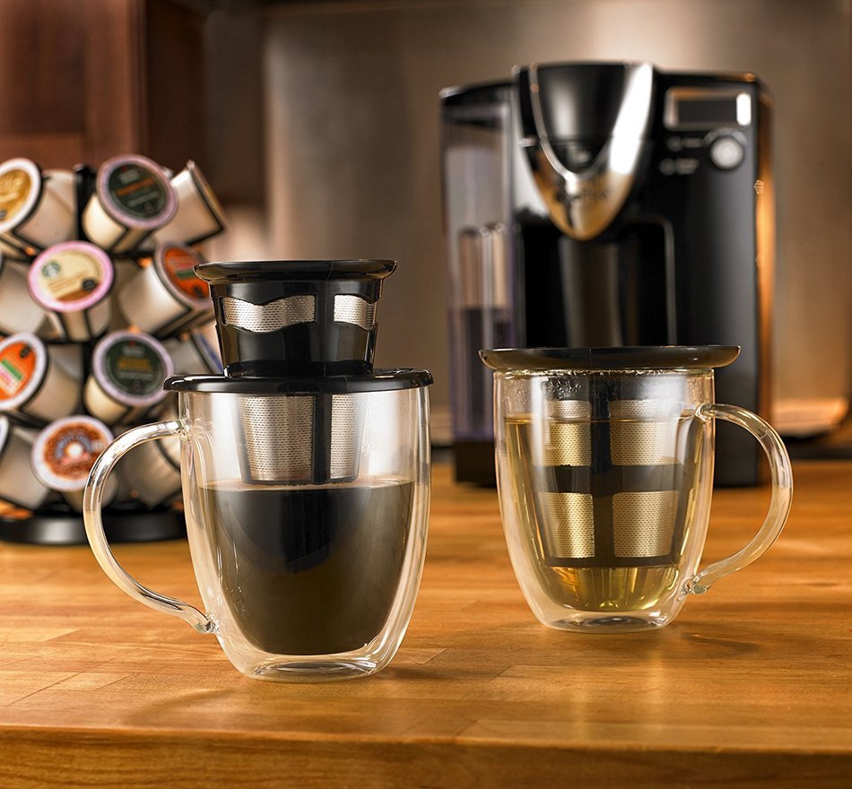 Java Concepts Reusable Single Cup Pour Over Filter for All Keurig K-cup Brewers, Tea Kettle or iCoffee. (Includes... N5