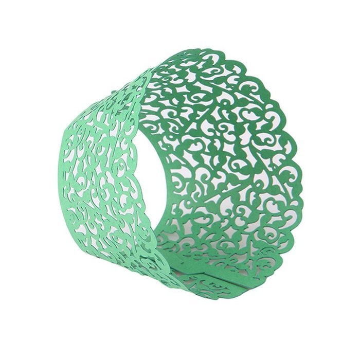 Yingwei Green Hollow Style Baking Cups Purefly Cupcake Liners Muffin Cake Molds Sets 50pcs