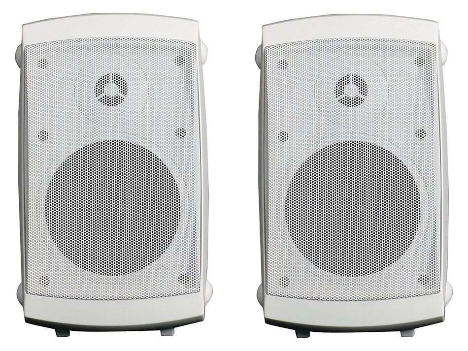 Audio Experience AES0107B Weatherproof Experience Patio Speakers 100W, 6.5" 2-Way Woofer Speaker and 1" Aluminum...