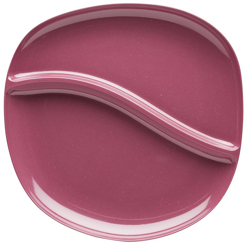 Zak! Designs Moso Divided Plate, 100% Natural Materials and BPA-free, 10.5", Rye, Set of 6 N26