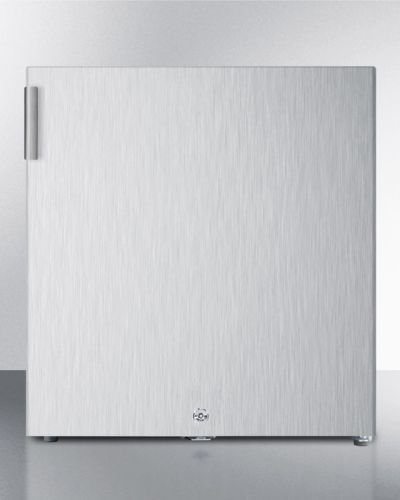 Compact all-refrigerator with automatic defrost and front lock