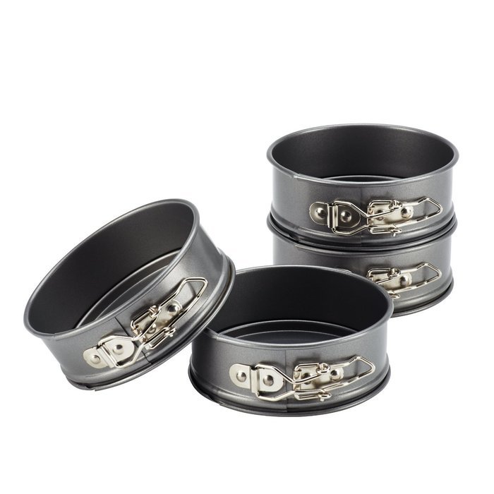 4 Pieces, Nonstick Coating Springform Pan Set in Gray