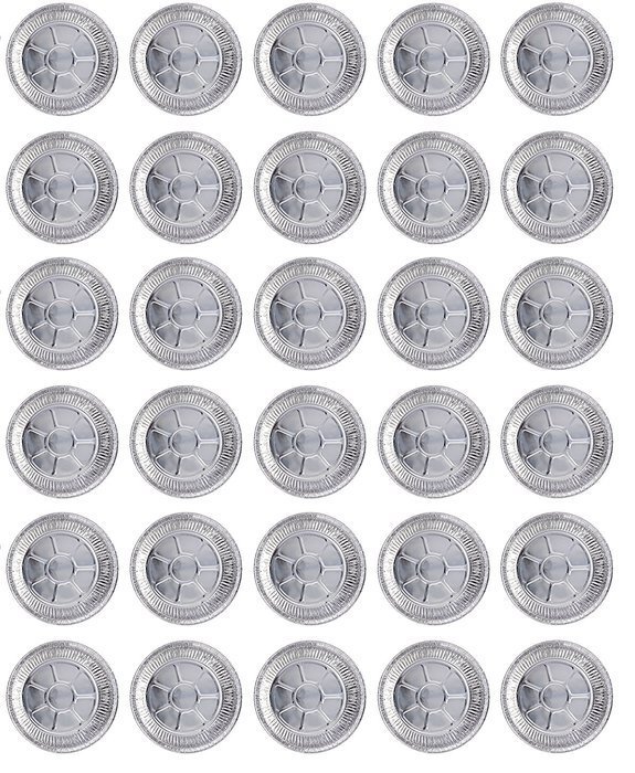 DOBI Pie Pans - Disposable Aluminum Foil Pie Plates, Standard Size - 9 x 1.25 Inches, Pack of 30. Favorite Pie... N6