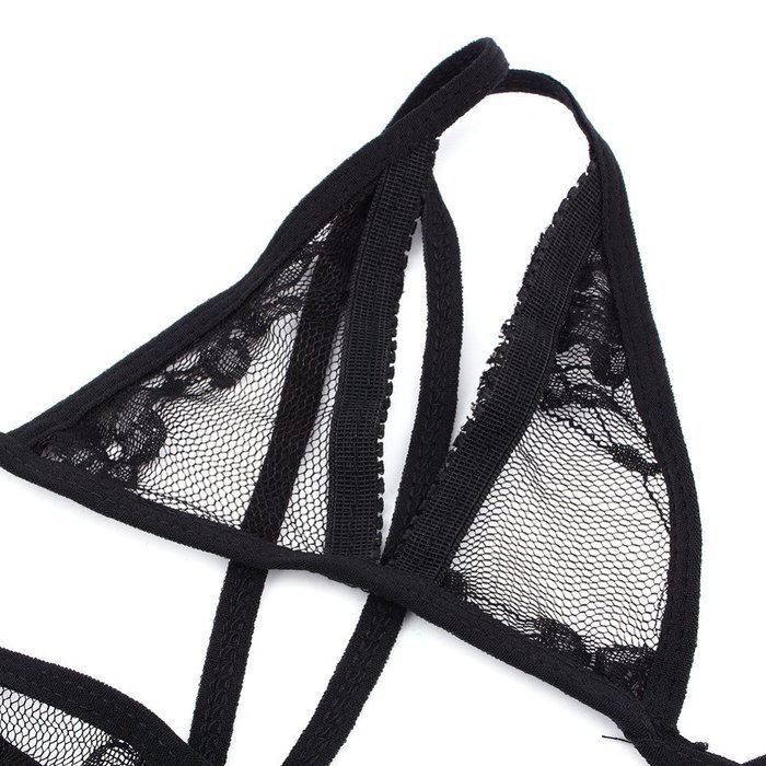 Oligex(TM) lingerie babydoll hollow perspective backless dress eyeshade Handcuff and T pants Corset Dress lingerie... N3