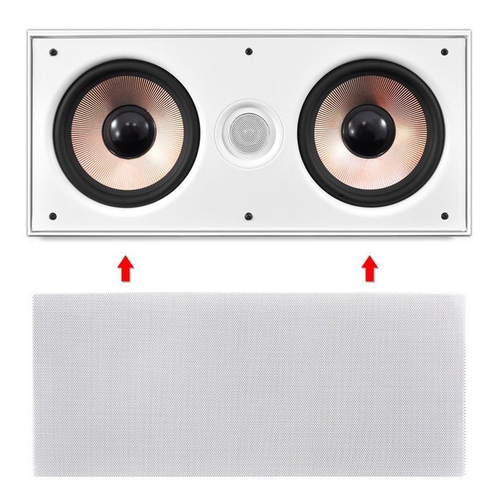 Pyle PDIWCS62 In-Wall / In-Ceiling Dual 6.5-Inch Center Channel Stereo Sound Speaker System, 2-Way, Flush Mount...