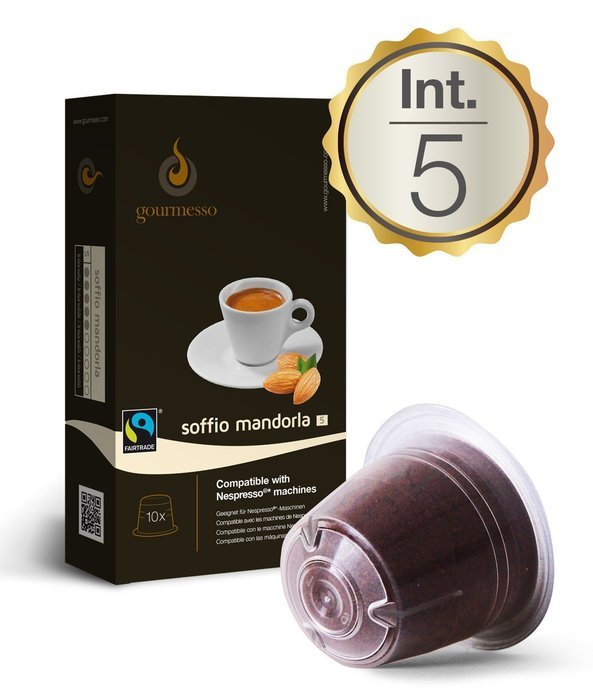 10 Nespresso&reg; Compatible Coffee Capsules $0.50/pod - Soffio Caramello (Int. 5) N4
