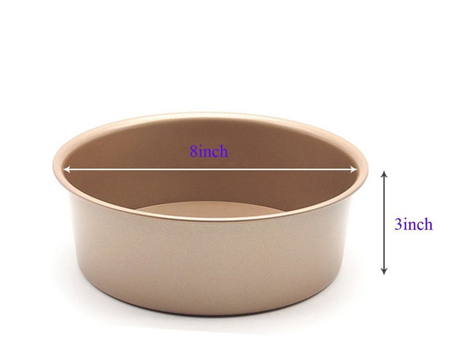 SS&CC Non Stick Round Cheesecake Pan with Removable Bottom, 8 Inch x 3 Inch，Heavy-gauge Steel N4