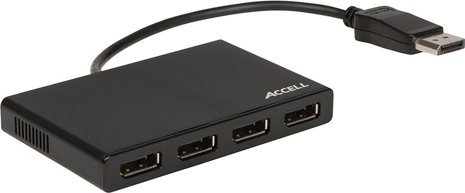 Accell K088B-003B Mini DisplayPort 1.2 to 3 DisplayPort Multi-Display MST Hub - Designed for Microsoft Surface N6