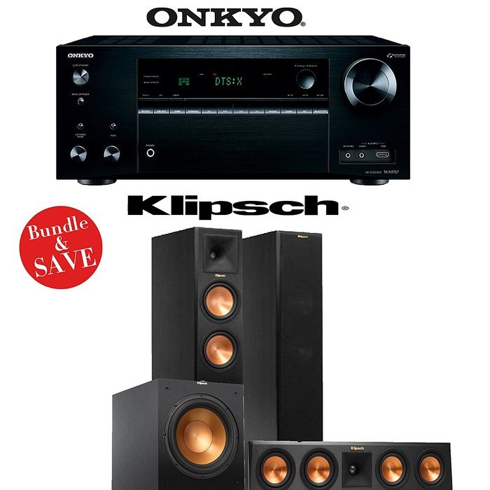 Onkyo TX-NR757 7.2-Channel Network A/V Receiver + Klipsch RP-260F + Klipsch RP-440C + Klipsch R-12SW - 3.1 Reference...