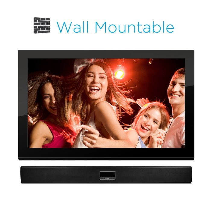 Ematic ESB210 Ultra-Slim 2.1 Channel Wireless Soundbar with Bluetooth and LED Display (Black) N3