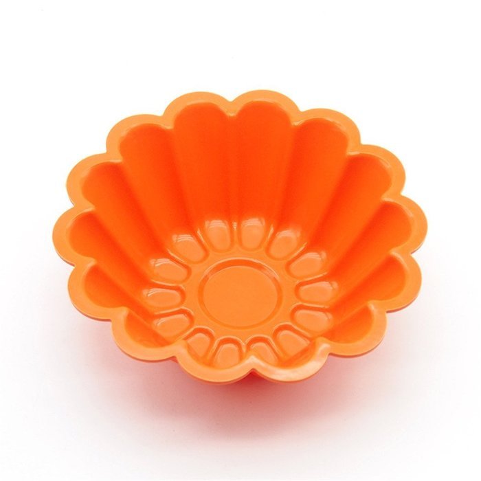 Bestwoohome Silicone French Cake Pans 8 Inch Non Stick Heat Resistant Flower Baking Molds (Green) N3