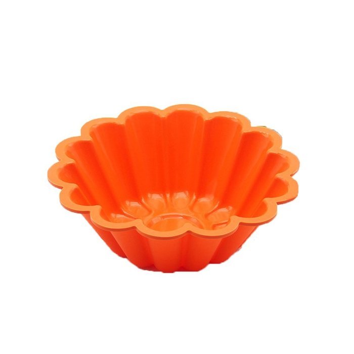 Bestwoohome Silicone French Cake Pans 8 Inch Non Stick Heat Resistant Flower Baking Molds (Green) N4