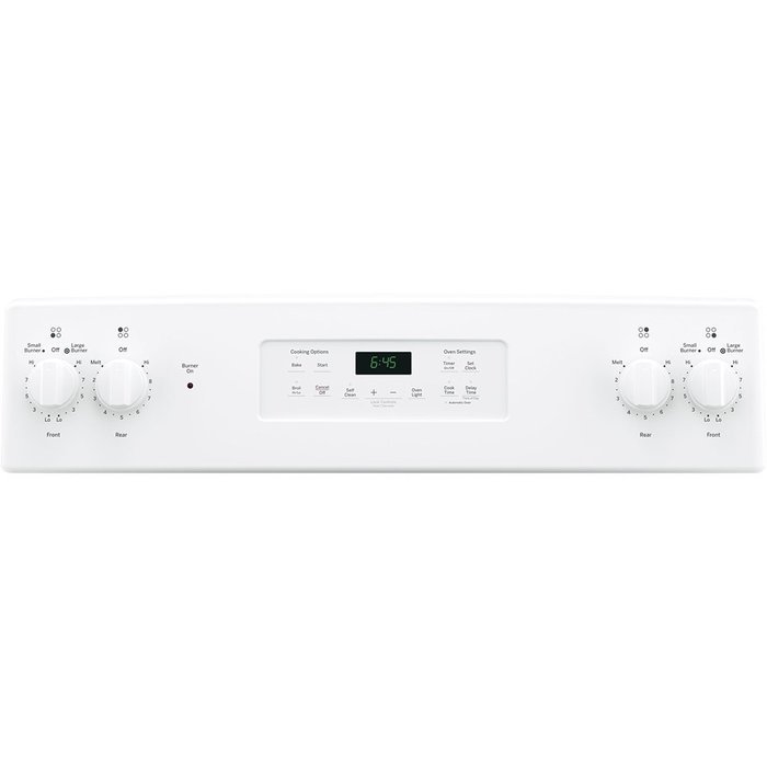 GE JB645DKWW 30" Star K Freestanding Electric Range with 4 Radiant Elements, 5.3 cu. ft. Oven Capacity, White N2