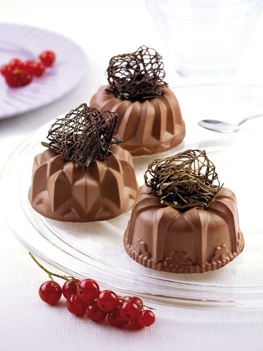 6 Cavity Silicone Mold Mini Bundt Savarin Cake Muffin Chocolate Baking Pan Mould N6