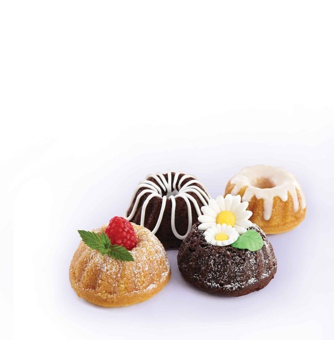6 Cavity Silicone Mold Mini Bundt Savarin Cake Muffin Chocolate Baking Pan Mould N7