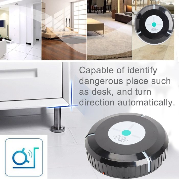 M.Way 9 inch Wireless Home Robotic Smart Auto Cleaner Robot with Microfiber Tissue Remove Dust Cleaning Helper... N2