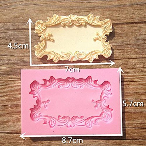 HT BAKEWARE | Classical Frame with Lovely Flower Border Silicone Mold N4