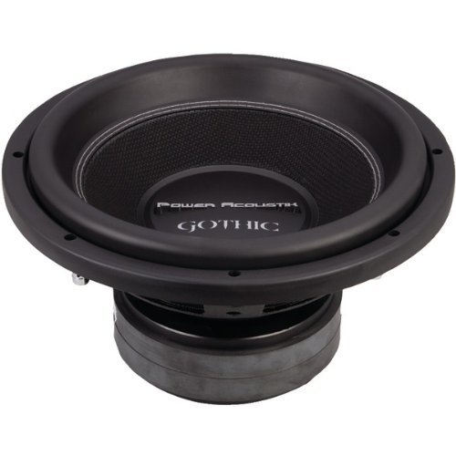 New POWER ACOUSTIK GW3-12 Gothic Series 2ohm Dual Voice-Coil Subwoofer (12", 2,500 Watts)