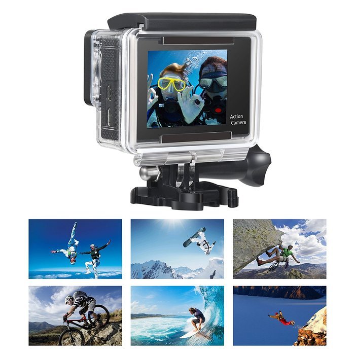 2.0'TFT LCD+0.95'OLED Status Dual Screen Full HD 1080p 12MP WIFI Sport Camera 170&deg;Wide-angle Glass Lens Waterproof... N5