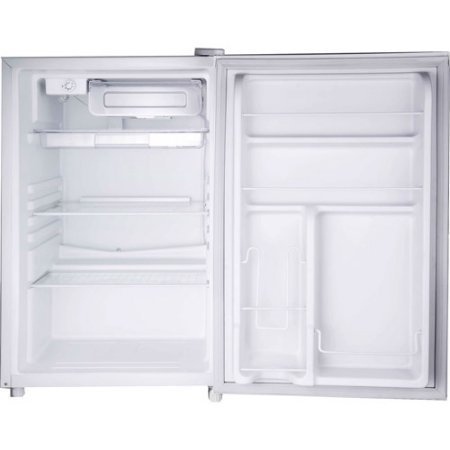 Igloo FR464 4.5 cu. ft. CFC-Free, Compressor Cooling, Flush-Back Design Refrigerator and Freezer, Acrylic, White...