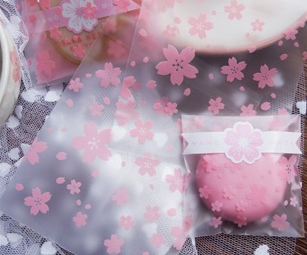 ONOR-Tech 100 PCS Lovely Cute OPP Self Adhesive Cookie Bakery Candy Biscuit Treat Gift Diy Plastic Bag (Flower) N52