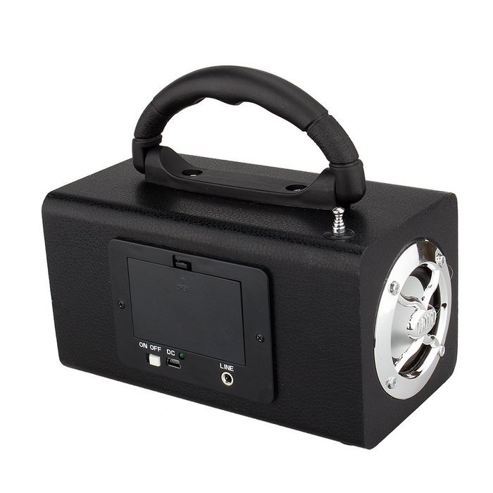 Yosoo Portable Mini Wooden Bass Stereo FM Radio Speaker mp3 player FM remote control desktop stereo speaker audio...