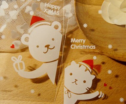 ONOR-Tech 100 PCS Lovely Cute OPP Self Adhesive Cookie Bakery Candy Biscuit Treat Gift Diy Plastic Bag (Flower) N55