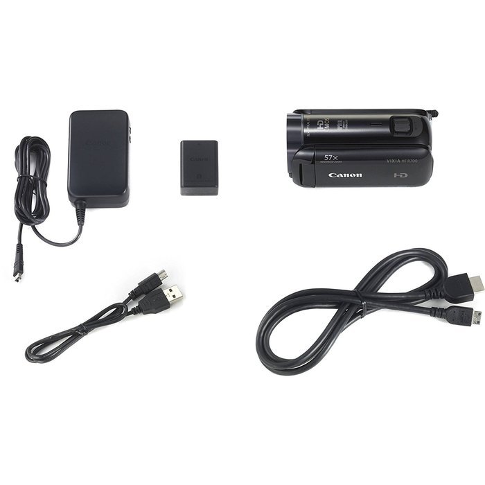 Canon VIXIA HF R700 57x Zoom Full HD 1080p Video IS Digital Camcorder (Black) + 32GB Card + Case + Tripod + Digital... N4