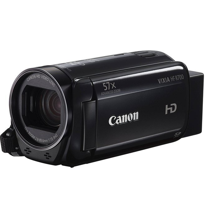 Canon VIXIA HF R700 57x Zoom Full HD 1080p Video IS Digital Camcorder (Black) + 32GB Card + Case + Tripod + Digital... N5