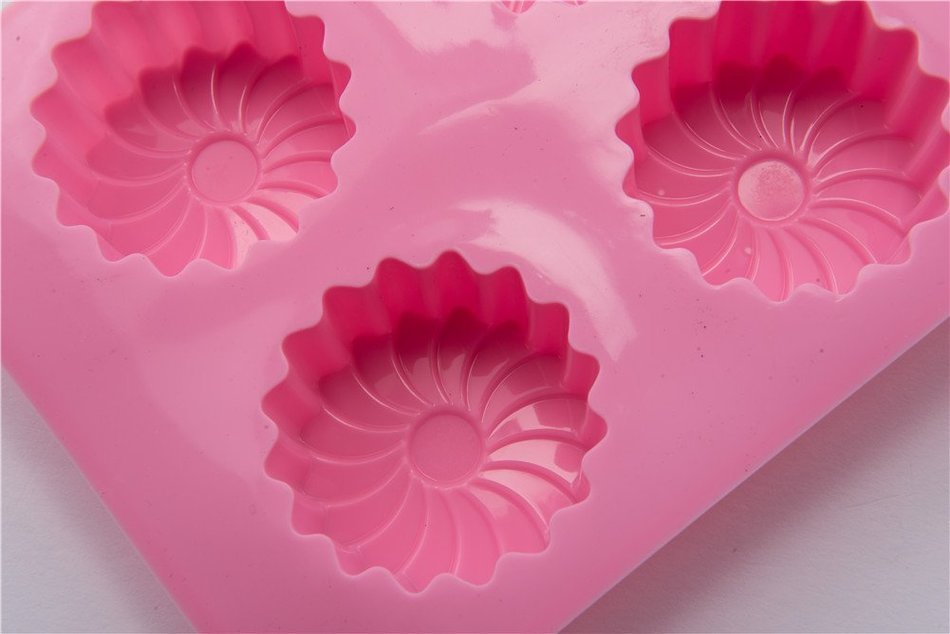 6 Cavity Windmill Shape Cake Chocolate Pudding Jelly Tart Soap Art Craft Resin DIY Mold Heat Resistant N2