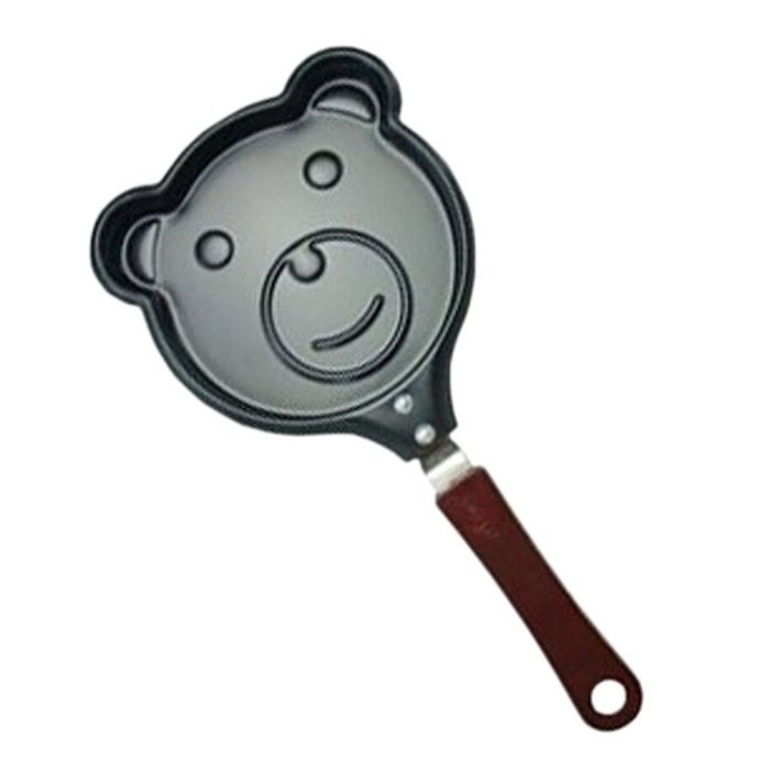Lovely Bear Utility Non-stick Cast Iron Skillet Mini Poached Egg Pan(4.75.5'')
