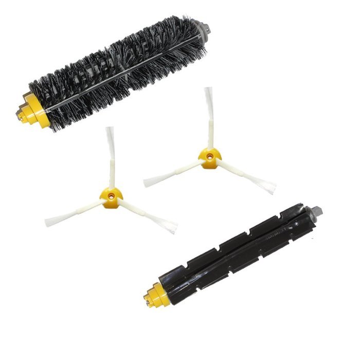 Hongfa Irobot Roomba Brush Kit 3 Armed Sidebrush, Flexible Beater Brush and Bristle Brush for Irobot Roomba 700...