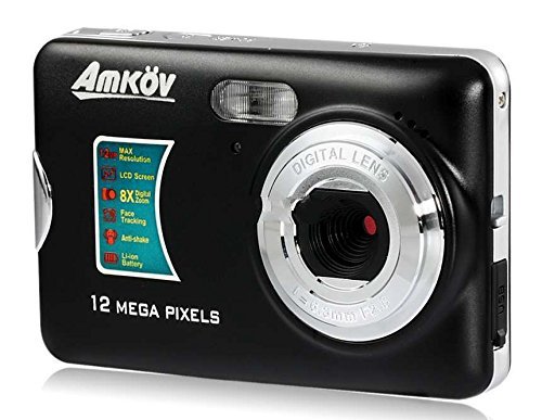 Amikov 800-Fe 12 Mega Pixel 2.7" Tft Lcd Hd Digital Camera With 8X Digital Zoom, Smile Capture (Black) Produced... N4