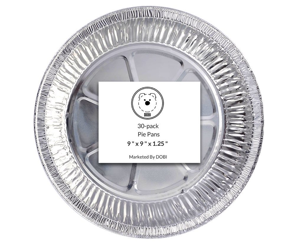 DOBI Pie Pans - Disposable Aluminum Foil Pie Plates, Standard Size - 9 ...