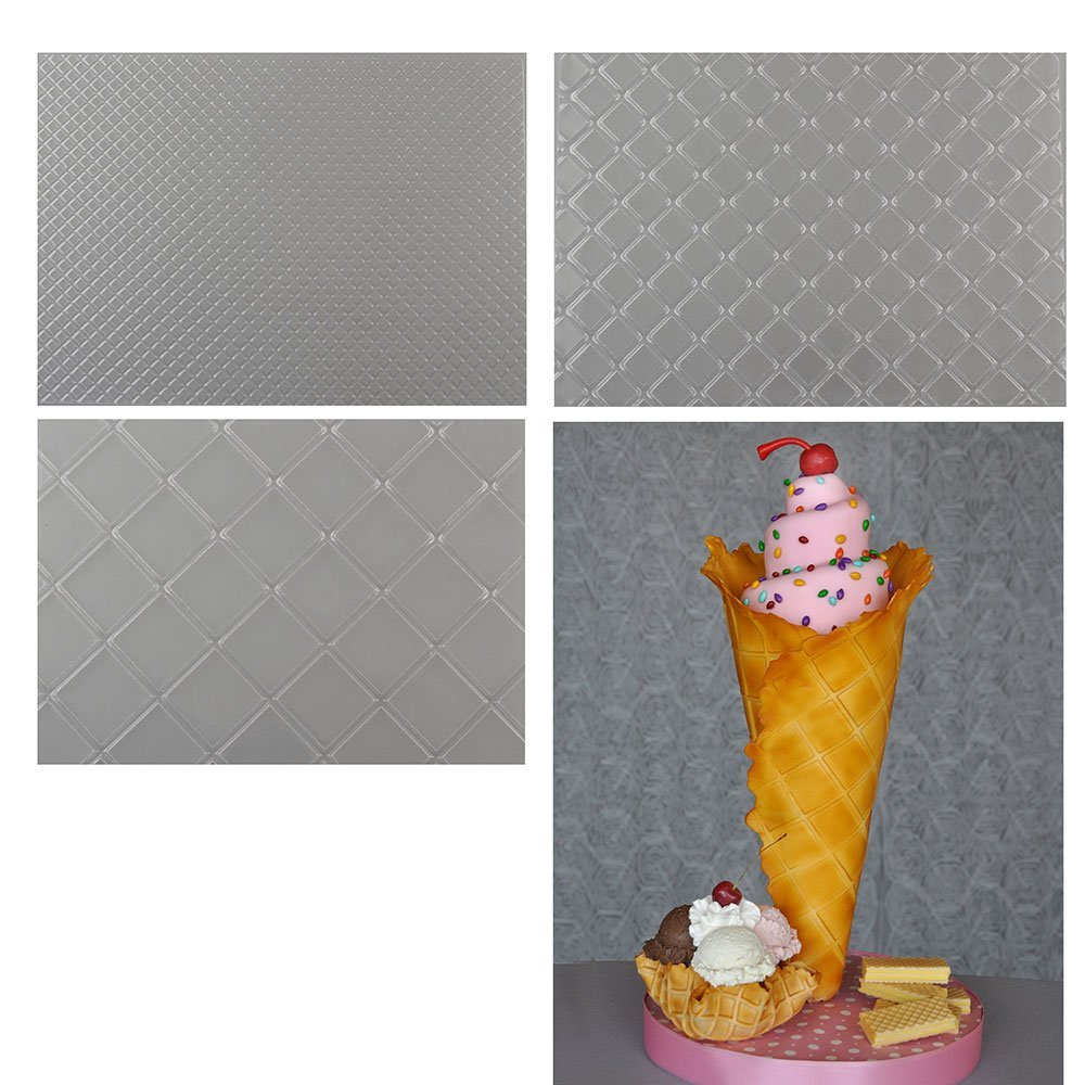 Sweet Elite Tools Waffle Pattern Texture Sheets - Set of Three Waffle ...