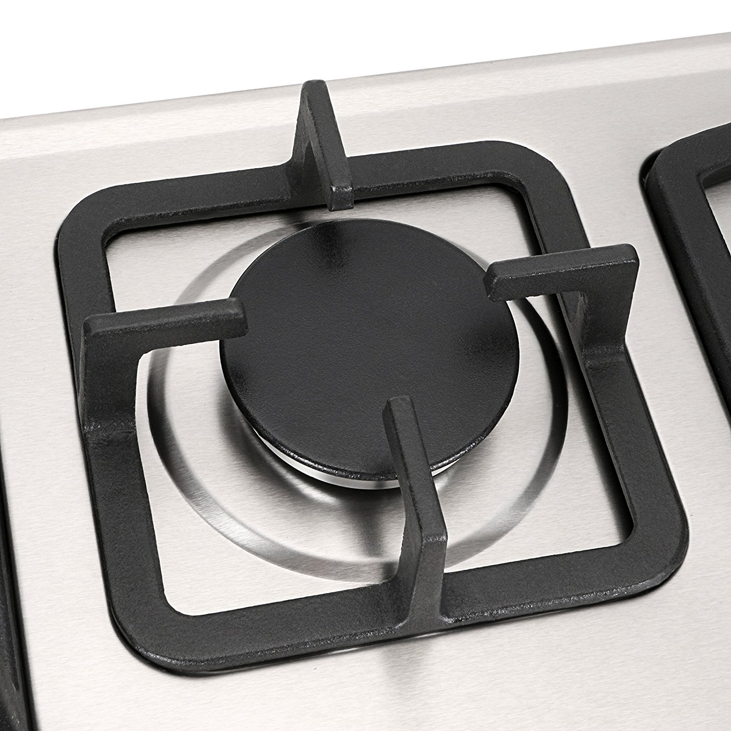 28 in Silver Stainless Steel 3 Burner Built-In Stove NG Gas Cooktop ...